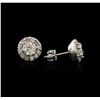 Image 2 : 18KT White Gold 1.39ctw Diamond Stud Earrings