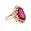 Image 2 : 18KT Rose Gold 3.84ct Pink Tourmaline and Diamond Ring