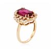 Image 3 : 18KT Rose Gold 3.84ct Pink Tourmaline and Diamond Ring