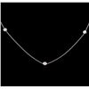 Image 1 : 0.13ctw Diamond Necklace - 14KT White Gold