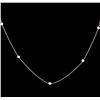 Image 2 : 0.13ctw Diamond Necklace - 14KT White Gold