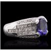 Image 2 : 14KT White Gold 2.63ct Tanzanite and Diamond Ring