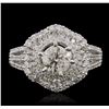 Image 1 : 14KT White Gold 1.72ctw Diamond Ring