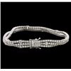 Image 2 : 7.72ctw Diamond Bracelet - 18KT White Gold