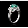 Image 3 : 14KT White Gold 2.30ct Emerald and Diamond Ring