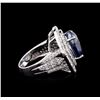 Image 3 : 18KT White Gold GIA Certified 12.00ct Sapphire and Diamond Ring