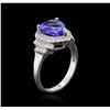 Image 3 : 14KT White Gold 2.90ct Tanzanite and Diamond Ring