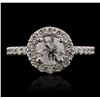 Image 1 : 14KT White Gold 1.71ctw Diamond Ring