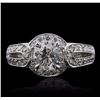 Image 1 : 14KT White Gold 1.63ctw Diamond Ring