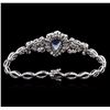 Image 2 : 18KT White Gold 3.93ct Tanzanite and Diamond Bracelet