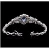 Image 3 : 18KT White Gold 3.93ct Tanzanite and Diamond Bracelet