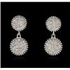 Image 1 : 14KT White Gold 1.18ctw Diamond Earrings