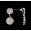 Image 2 : 14KT White Gold 1.18ctw Diamond Earrings