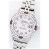 Image 1 : Rolex Stainless Steel Diamond and Ruby DateJust Ladies Watch