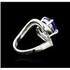 Image 3 : 14KT White Gold 3.90ct Tanzanite and Diamond Ring