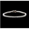 Image 1 : 18KT White Gold 7.06ctw Diamond Tennis Bracelet
