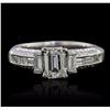 Image 1 : 18KT White Gold EGL Certified 1.93ctw Diamond Ring