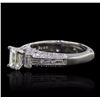 Image 2 : 18KT White Gold EGL Certified 1.93ctw Diamond Ring