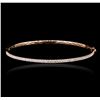 Image 1 : 14KT Rose Gold 0.67ctw Diamond Bangle Bracelet