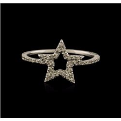 0.11ctw Diamond Star Ring - 14KT White Gold