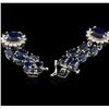 Image 3 : 14KT White Gold 27.50ctw Sapphire and Diamond Bracelet