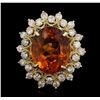 Image 1 : 14KT Yellow Gold 5.03ct Citrine and Diamond Ring
