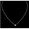 Image 1 : 14KT White Gold 0.28ct Diamond Necklace