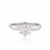 Image 1 : 14KT White Gold 1.00ct Brilliant Cut Diamond Solitaire Ring