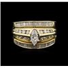 Image 1 : 1.51ctw Diamond Wedding Ring Set - 14KT Yellow Gold