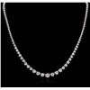 Image 1 : 14KT White Gold 9.74ctw Diamond Necklace