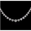 Image 2 : 14KT White Gold 9.74ctw Diamond Necklace