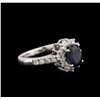 Image 2 : 1.72ct Sapphire and Diamond Ring - 14KT White Gold