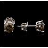 Image 2 : 14KT White Gold 1.15ctw Fancy Brown Diamond Stud Earrings