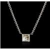 Image 1 : 14KT White Gold 0.41ct Diamond Necklace