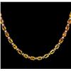 Image 2 : 36.80ctw Multi Color Sapphire and Diamond Necklace - 14KT Yellow Gold