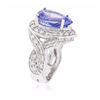 Image 3 : 14KT White Gold 3.10ct Tanzanite and Diamond Ring