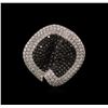 Image 1 : 14KT White Gold 4.27ctw Fancy Black Diamond Ring