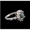 Image 2 : 14KT White Gold GIA Certified 2.16ct Alexandrite and Diamond Ring