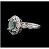 Image 3 : 14KT White Gold GIA Certified 2.16ct Alexandrite and Diamond Ring