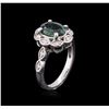 Image 4 : 14KT White Gold GIA Certified 2.16ct Alexandrite and Diamond Ring