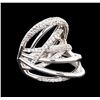 Image 2 : 14KT White Gold 1.00ctw Diamond Ring