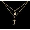 Image 2 : 0.07ctw Diamond Necklace - 14KT Yellow Gold