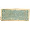 Image 2 : $5 1864 Richmond Virginia Confederate States of America Bank Note