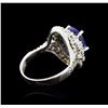 Image 3 : 14KT White Gold 3.47ct Tanzanite and Diamond Ring