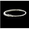 Image 2 : 14KT White Gold 3.12ctw Diamond Bangle Bracelet