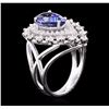 Image 3 : 14KT White Gold 2.65ct Tanzanite and Diamond Ring