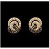 Image 1 : 3.60ctw Diamond Earrings - 18KT Yellow Gold