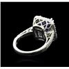 Image 3 : 14KT White Gold 6.14ct Tanzanite and Diamond Ring