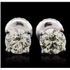 Image 1 : 14KT White Gold 1.00ctw Diamond Solitaire Earrings