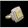 Image 2 : 14KT Yellow Gold 1.41ctw Yellow Diamond Ring